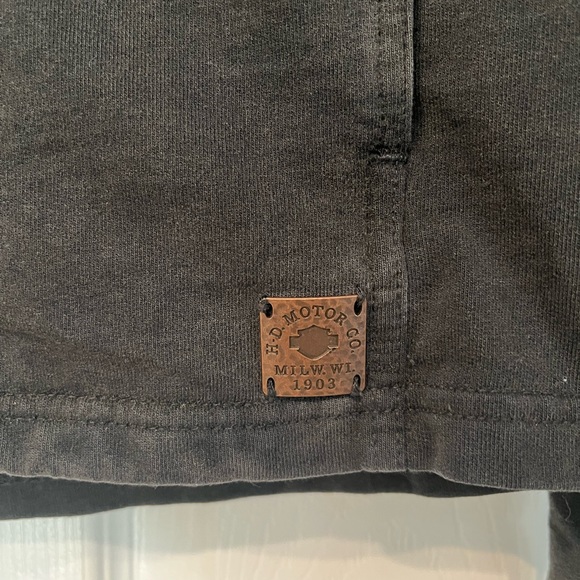 Harley Davidson light jacket/sweatshirt. Washed black/charcoal color. - Picture 3 of 6